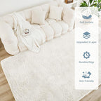 Litanika 6x9 Shag Area Rug for Living Room Bedroom, Non-Shedding Modern Indoor - Image 4