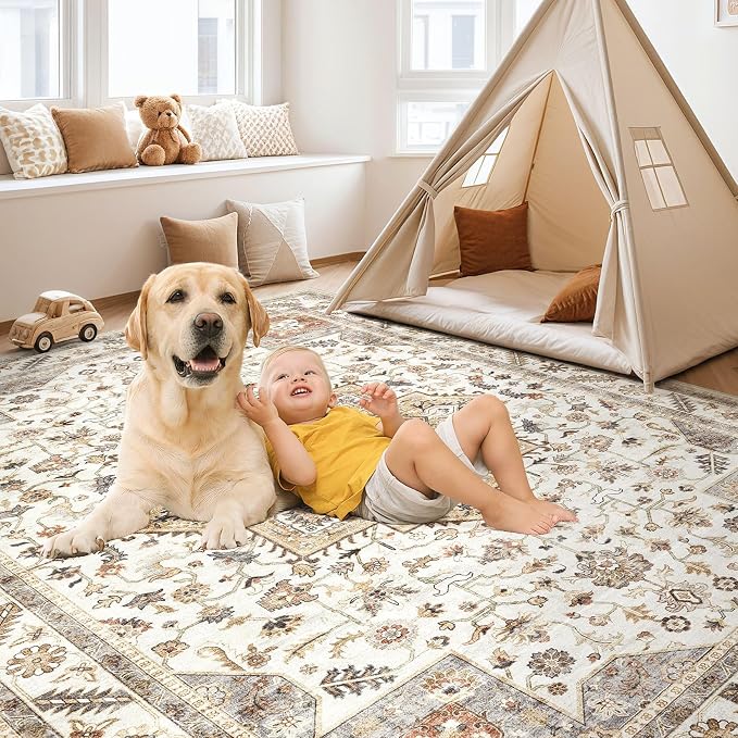 Vintage Living Room Area Rug 9x12 - Image 5