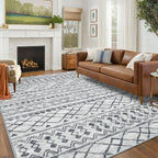 KUTA Boho 6x9 Area Rugs, Moroccan Washable Kitchen Entry Rug Non Slip by KUTA