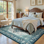 Lofus 5x7 Washable Rugs Non-Slip, Vintage Floral Area Rug - Image 2