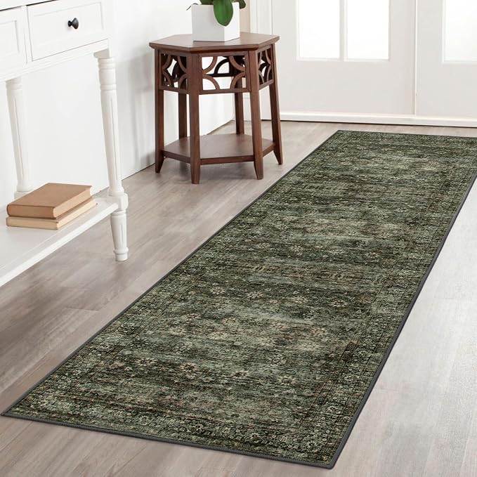 Moynesa Ultra-Thin Washable Teal Non Slip Bathroom Rug - Image 2