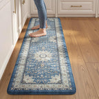 Collive Kitchen Rugs Anti Fatigue, Cushioned Kitchen Floor Mats Waterproof by Collive