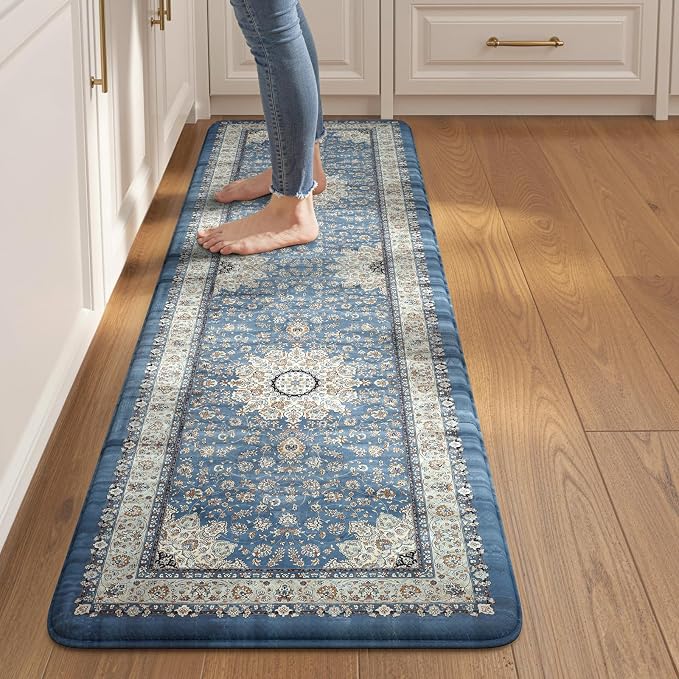 Collive Kitchen Rugs Anti Fatigue, Cushioned Kitchen Floor Mats Waterproof by Collive