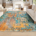 Lahome Modern Abstract Living Room Rug, Washable 8x10 Area Rugs by Lahome