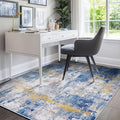 RELEANY Washable Area Rugs 4'x6' Non-Slip Modern Abstract Soft by RELEANY