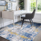 RELEANY Washable Area Rugs 4'x6' Non-Slip Modern Abstract Soft by RELEANY