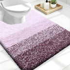 OLANLY Luxury Toilet Rugs U-Shaped 24x20, Extra Soft and Absorbent Microfiber by OLANLY