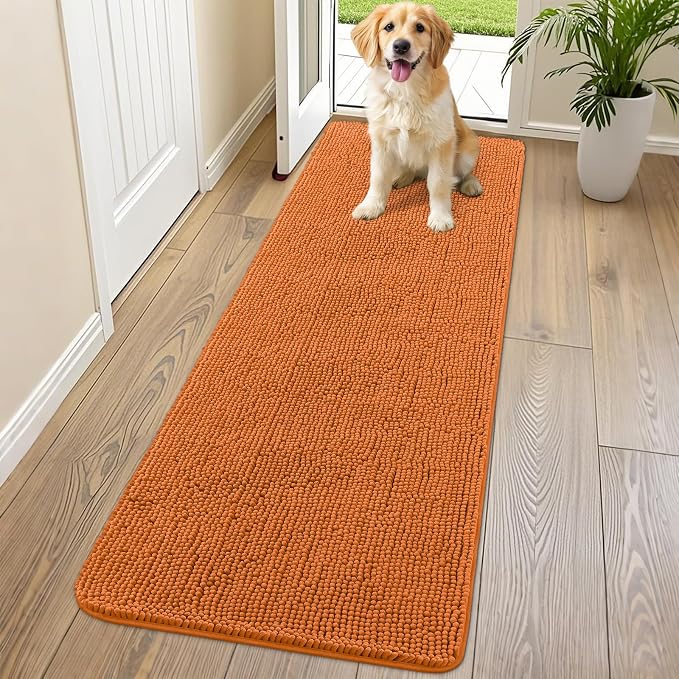Smiry Dog Door Mat for Muddy Paws 70x24, Absorbent Dirt Trapper, Non-Slip by Smiry