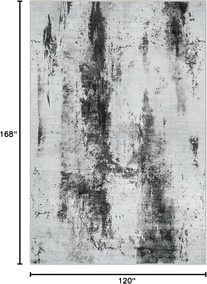10x14 Area Rugs Washable Rug: Modern Abstract Living Room Rug Soft Anti-Skid - Image 2