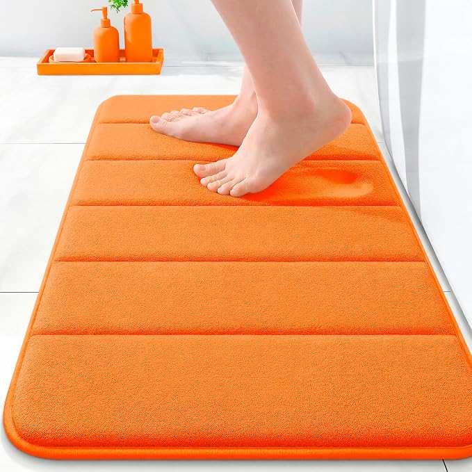 OLANLY Memory Foam Bath Mat 35x16, Super Soft Absorbent Bathroom Rugs, Quick Dry by OLANLY