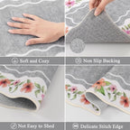 Vaukki Boho Kitchen Rug Sets 3 Pieces, Washable Kitchen Mats - Image 3