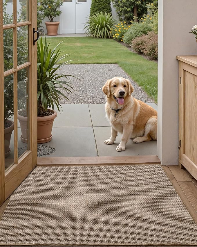 Color&Geometry Ultra Thin Indoor Door Mat 24"x36", Non Slip Rubber Backed Dirt - Image 9