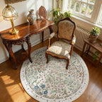 Washable Round Rugs for Bedroom 4ft: Living Room Rug Stain Resistant Non Slip - Image 2