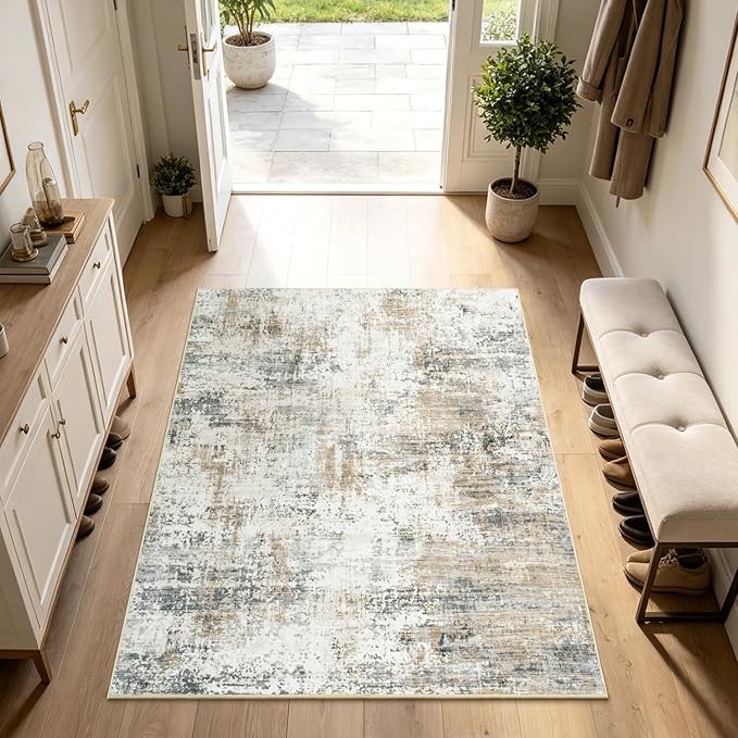 3x5 Area Rug Non-Slip, Machine Washable Soft Low Pile Small Rugs - Image 7
