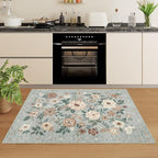 DUKINO 2x3 Rugs for Entryway, Floral Indoor Washable Door Mat, Non Slip Boho - Image 4