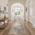 DMOYEST Washable Runner Rug for Hallway: 2.6x12 Neutral Modern Abstract Low by DMOYEST
