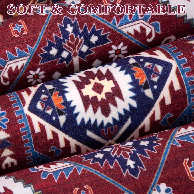SERISSA 5x7 Boho Area Rug, Washable Non-Slip Rugs - Image 6