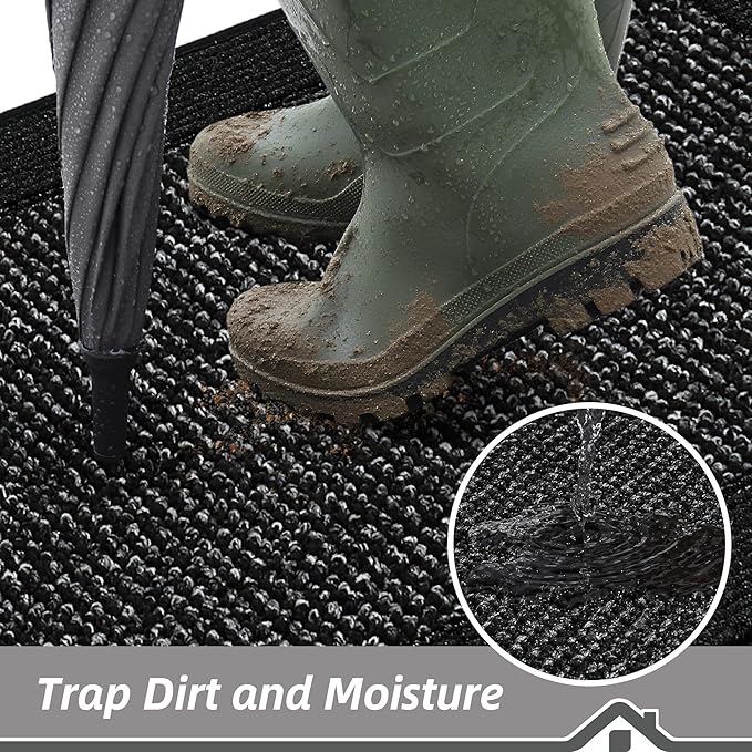 BEQHAUSE Indoor Door Mat 36" x 60", Dirt Trapper Door Mats Non-Slip Entryway - Image 3