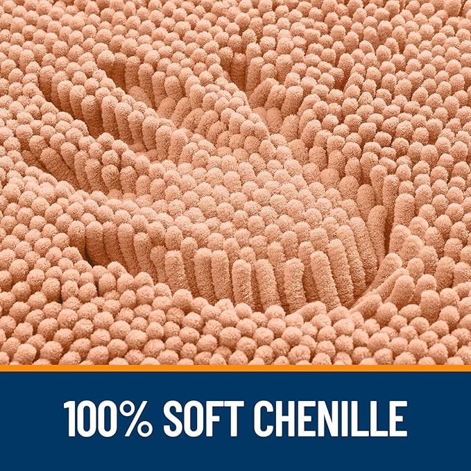 OLANLY Large Bathroom Rugs 47x32, Extra Soft Absorbent Chenille Bath Rugs - Image 3