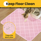 Conlun Cat Litter Mat Litter Trapping Mat, Less Waste Cat Litter Box Mat - Image 3