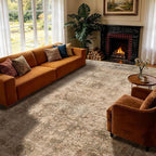 LIANLAM 8x10 Washable Area Rug, Vintage Boho Traditional Pattern, Non-Slip by LIANLAM