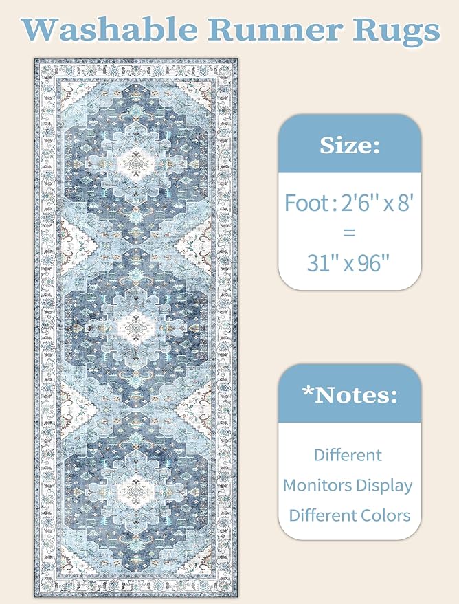 SERISSA Boho Washable Runner Rug - Image 5