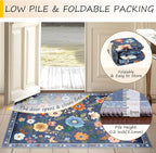 RELEANY Floral 6ft Area Rugs Washable Print Boho Cute Carpet Non Slip Flower - Image 4