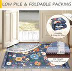 RELEANY Floral 6x9 Area Rugs Washable Print Boho Cute Carpet Non Slip Flower - Image 5