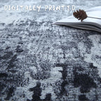 Rugcomf 4x6 Rug Washable Boho Soft Area Rug Abstract Pattern Non-Slip Faux Wool - Image 4