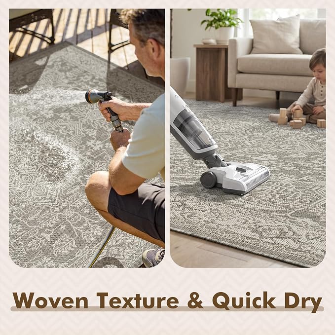 MontVoo-Outdoor Rug-Patio Rug 8x10 Polypropylene Indoor Outdoor Rugs Carpet - Image 6