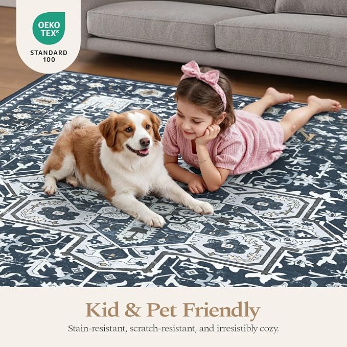 Rugflix 2x3 Small Area Rugs for Entryway, Washable Entrance Door Mat Non-Slip - Image 5