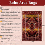 SERISSA Washable Rugs 8x10 Area Rugs, Large Non-Slip Boho Living Room Rug - Image 2