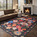 Espresso Living Room Rugs, Area Rugs 5x7 Rug - Image 7