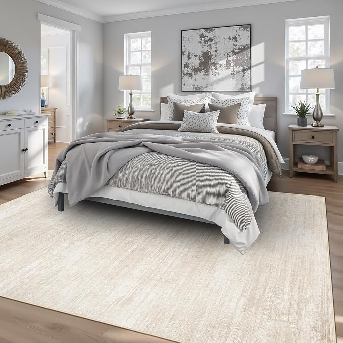 pmtsns Area Rugs 6x9 for Living Room: Washable Rug Modern Abstract Neutral Soft - Image 2