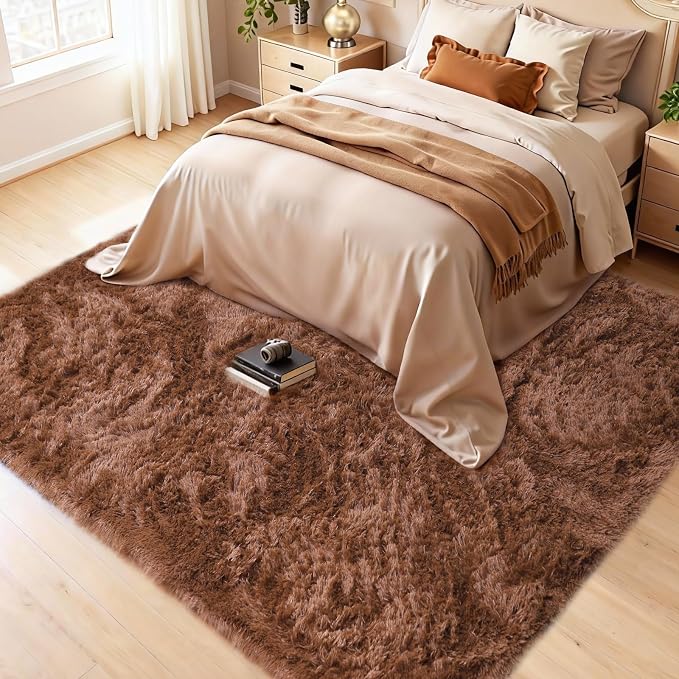 6x9 Rugs for Living Room, Rugs for Bedroom, Plush Fluffy Carpet, Non-Slip - Image 3