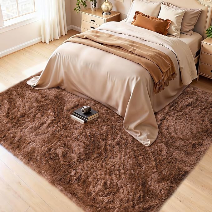 5x7 Plush Fluffy Area Rugs, Large Soft Carpet, Upgraded Non-Slip Rectangular Rug - Image 3