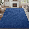 Fluffy Area Rugs 9x12 Living Room Bedroom: Ultra Soft Shag Rug Upgrade Non-Slip by Luxturiy