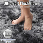 PAGISOFE Area Rugs 9x12 Living Room, Large Dark Grey Shag Rugs - Image 2
