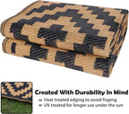 SAND MINE Reversible Mats, Plastic Straw Rug, Modern Area Rug, Large Floor Mat - Image 3