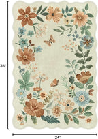 Lahome Floral Small Rug, 2X3 Kitchen Rugs Non Slip Washable Rug Ultra-Thin - Image 2