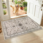 HEBE Washable Aera Rug 2'x 3' Non Slip Door Mat Indoor Entrance, Low Pile by HEBE