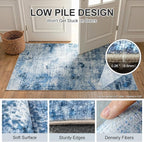 Washable Area Rug, Stain-Resistant & Pet-Friendly, 0.26 Inch Low Pile Carpet - Image 3
