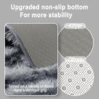 Soft Runner Rugs for Bedroom Hallways, 2x4 Black and White Fluffy Shag Throw - Image 7