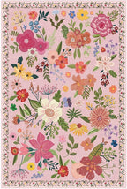 Latte&Fog Pink Hallway Runner Rug 2x10, Non Slip Washable Floral Runner Rugs - Image 5
