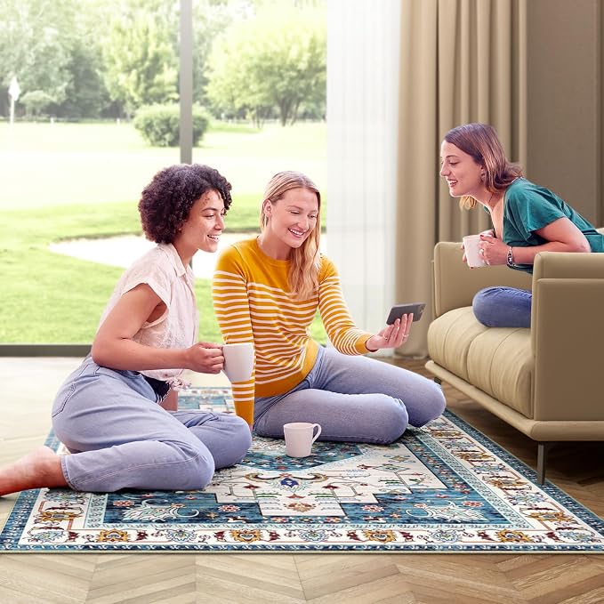 LuxStep Indoor-Outdoor Area Rug 5x7 Ft Washable Outside Rug Outdoor Carpet - Image 6
