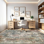 6x9 Area Rug Washable Rugs: Living Room Large Abstract Modern Soft Stain - Image 8