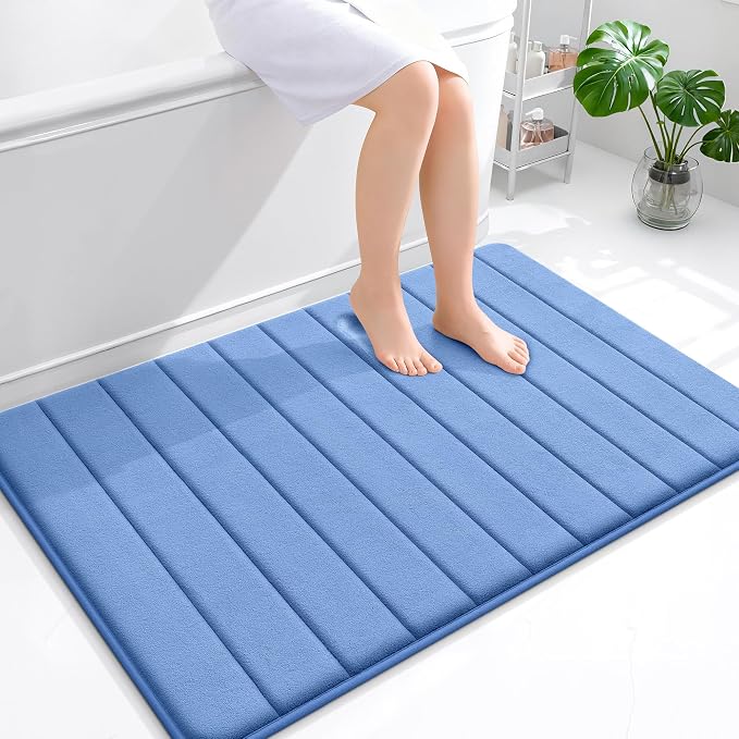 OLANLY Memory Foam Bath Mat 44x32, Super Soft Absorbent Bathroom Rugs, Quick Dry by OLANLY