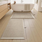 Upgraded Waffle Bath Mats Set of 2, Super Absorbent Non Slip Bath Mats - Image 2