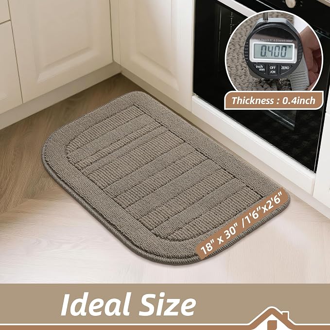 BEQHAUSE 30x18 Inch Kitchen Rug Mat Durable Kitchen Rugs Non-Slip Washable - Image 3