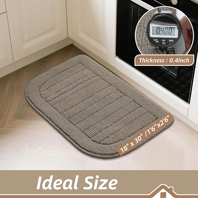 BEQHAUSE 30x18 Inch Kitchen Rug Mat Durable Kitchen Rugs Non-Slip Washable - Image 3